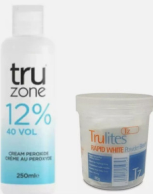 Sets Truzone Creme Peroxid 12% 250ml & Rapid White Hair Bleach 80G