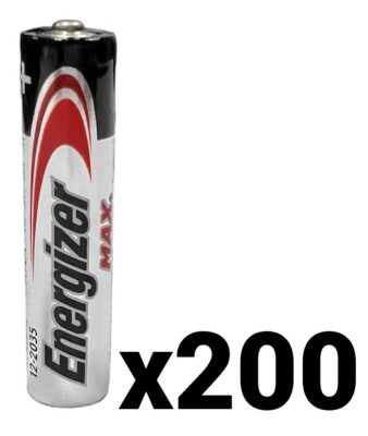 200 TWO HUNDRED NEW ENERGIZER MAX AAA E92 TRIPLE A ALKALINE EXP 2035
