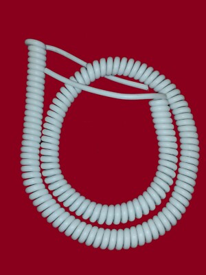 3-ADRIGES 1 qm WEISSES GEWENDELTES LSZH-KABEL. 1,25 Meter (50'') SPULENLÄNGE #