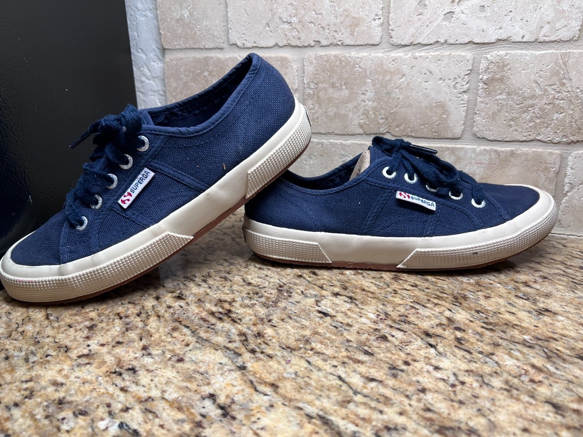 SUPERGA Navy Blue キャンバス 2750 スニーカー Superga 2750 Cotu Classic Navy Blue Canvas Sneakers Shoes