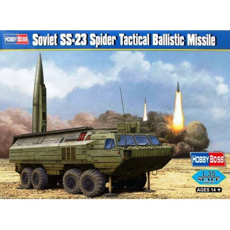 Modellino Lancia Missile Soviet Ss-23 Ragno Tactical Ballistic HOBBY BOSS