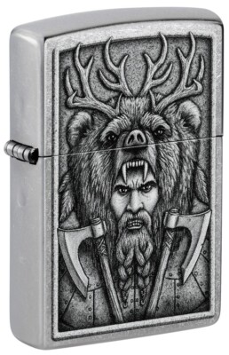 Accendino Zippo Barbarian - Design Street Chrome, Tascabile - Foto 6