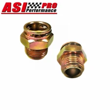 2 pcs Steel Transmission Oil Cooler Line Connector 5/8-18UNF Male USA