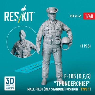 1/48 ResKit RSF48-0066 F-105 (D,F,G) ''Thunderchief'' male pilot (in a standing po