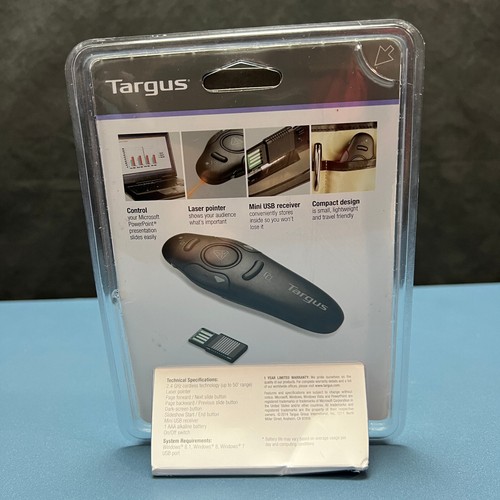 Targus Wireless Presenter with Laser Pointer 50ft range AMP16US New In Package - Afbeelding 6 van 12