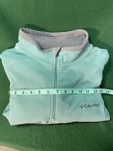 Columbia Mens Light Green 1/4 Zip Fleece Sweatshirt Size XL Outdoor Pullover - Picture 10 of 14