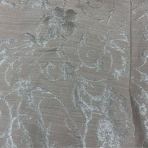 Eva Mendes Gobelin A-Linie Rock Silber Metallic Faden Brokat fließend Gr. 14 - Bild 4 von 13