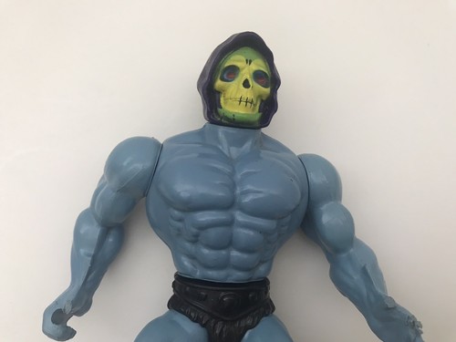 Vintage 1981 Mattel Motu Skeletor Variant Dark Boot Hard Head No Brow Figure - Picture 10 of 18