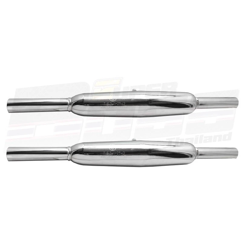 Silenciador de escape para HONDA CB250 CB350 R+L ***Estilo TR*** Foto 3 de 4