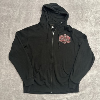 Harley Davidson Full Zip Hoodie Mens XL Sweatshirt Black Fleece Gatlinburg TN