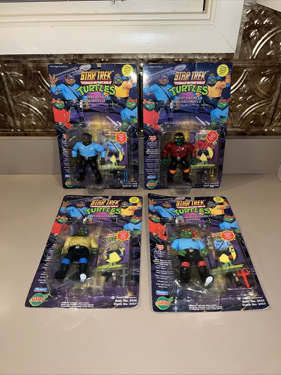ミュータントタートルズ スタートレック ４体セット 1994 Star Trek Teenage Mutant Ninja Turtles Complete Set of Four