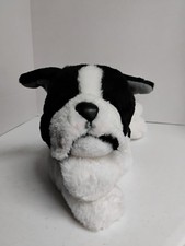 FAO Schwarz Lying French Bull Boston Terrier Dog Plush