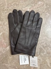 Coach Men's Brown Leather Gloves Size S