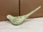Fenton Uranium glass bird of happiness figure hand painted vintage glows