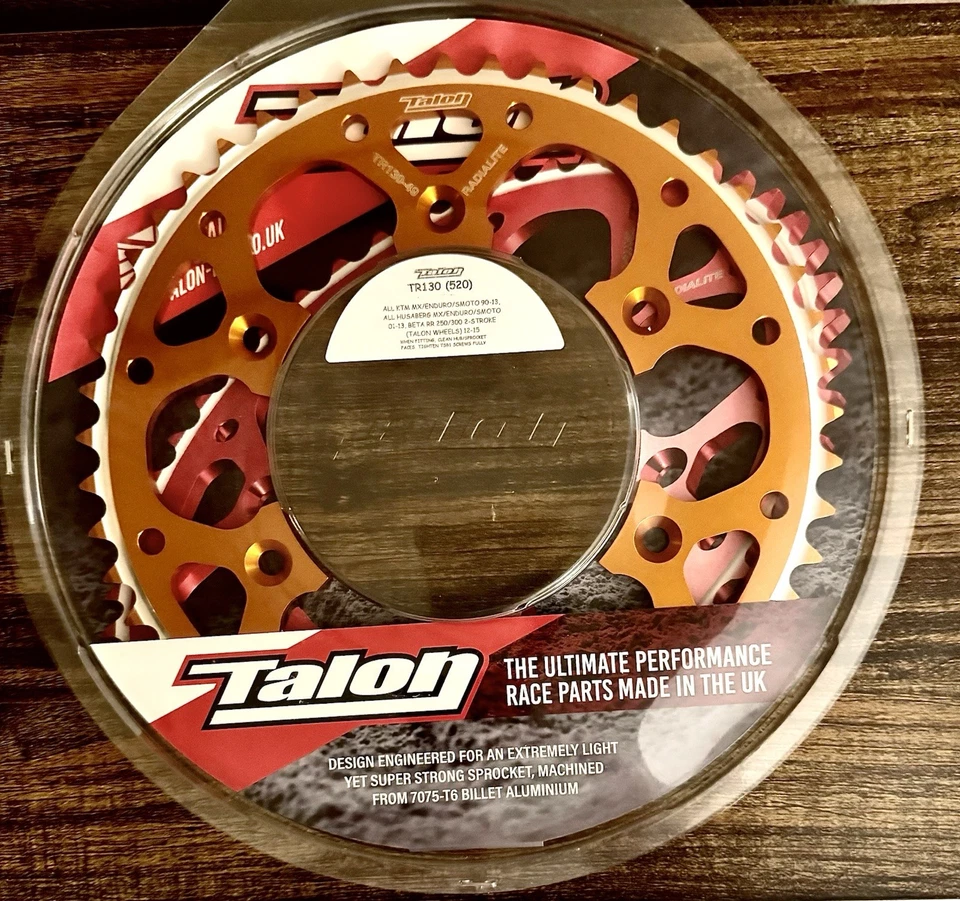 Piñón trasero Talon Radialite - KTM HUSQVARNA GASGAS BETA 520 paso naranja - 49T Foto 2 de 2