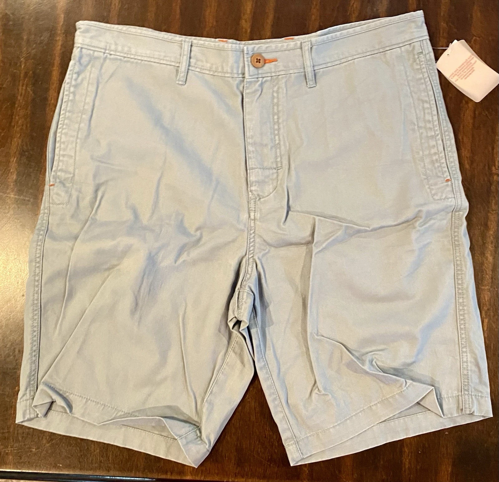 Tommy Bahama men’s gray flat zipper relaxed shorts marlin logo 36 New w Tags A