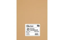 PA Paper Accents Muslin Cardstock 8.5" x 11" Toffee, 73lb colored cardstock
