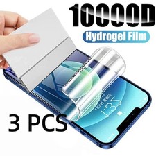 3X For Various Phones Hydrogel Film Cover Gel Screen Protector Clear TPU Soft