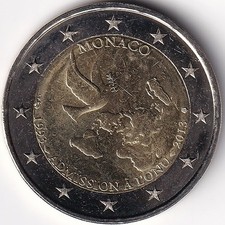 2 Euro Commemorative Coin Monaco - 2013 -  20 Years of the United Nations 
