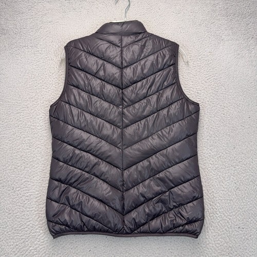 Devry University Puffer Gilet Giacca Donna Medium Nero Cricca Ricamato Scuola - Foto 6 di 10
