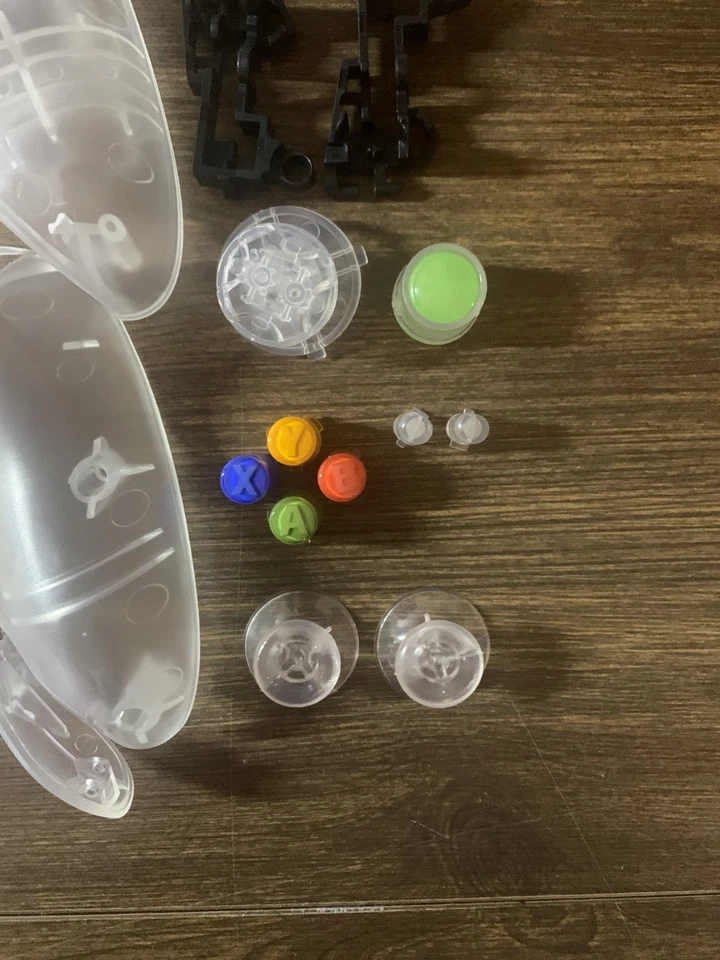 Microsoft Xbox 360 Controller Full Replacement Shell Cover Buttons Parts Clear - Image 4 of 4