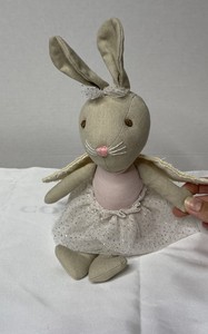 Mud Pie Bosso Bunny Sitter - Coniglietto Decorativo In Finto Bosso Con Fiocco Di Iuta E Base In Rattan, 25,4x10,2 Cm, Verde - 3