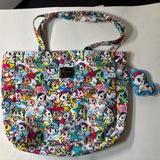 TOKIDOKI UNICORNO Shoulder Bag for Women with Unicorno Keychain Tote Bag