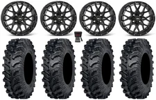 ITP Hurricane 14" Wheels Black 28" MT911 Tires Can-Am Defender