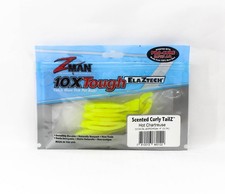 Zman Soft Lures StreakZ Curly TailZ 4" 5/Pack Hot Chartreuse (0122)