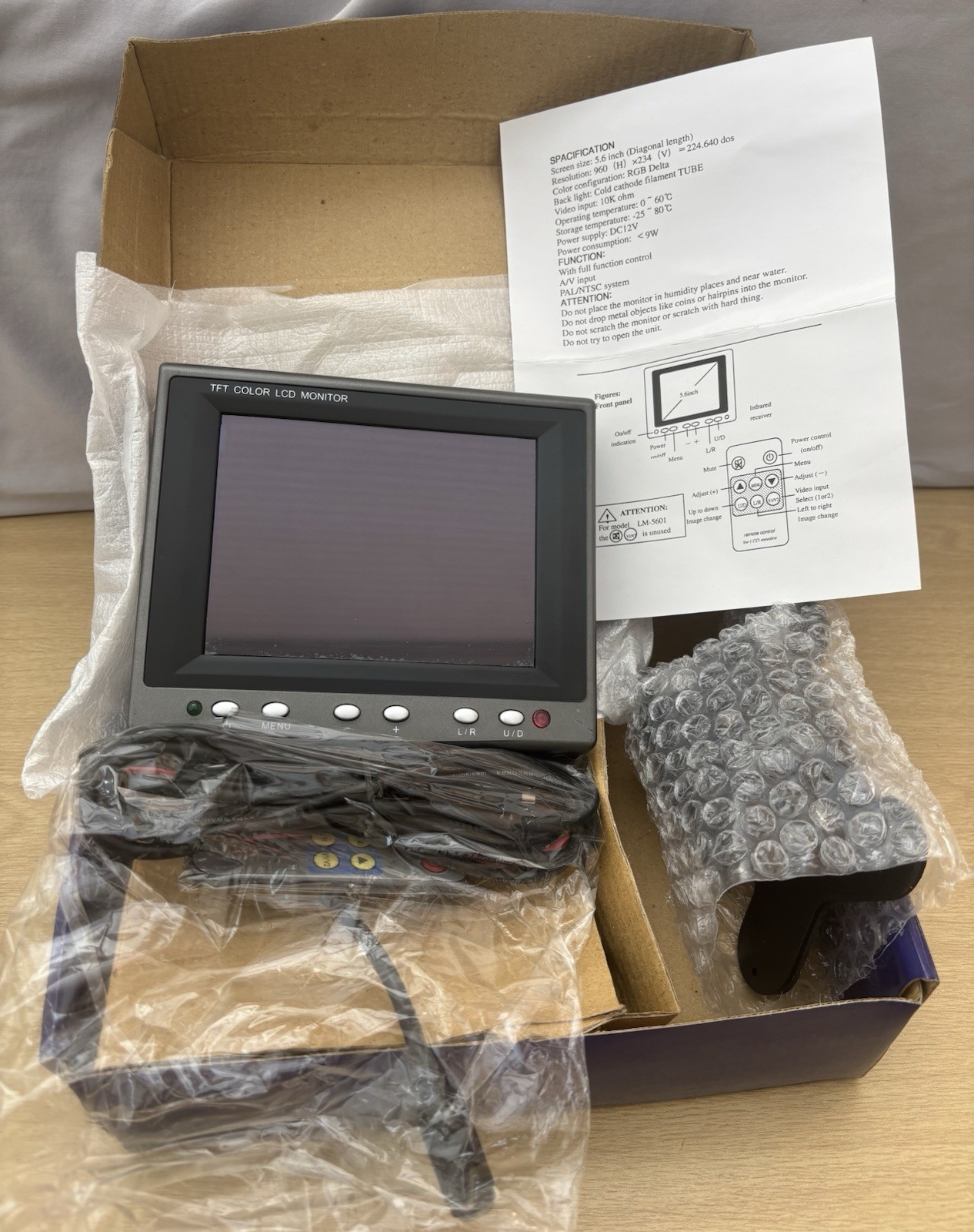 TFT COLOUR LCD MONITOR 5.6” | eBay UK