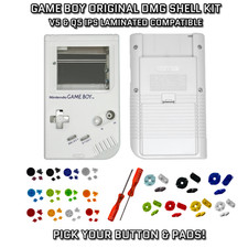 Nintendo Game Boy Original DMG V5/Q5 IPS Laminate Ready Shell Kit WHITE