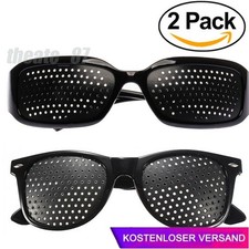 2 x Rasterbrille Gitterbrille Augentraining Sehkorrektur Pinhole Loch Brille