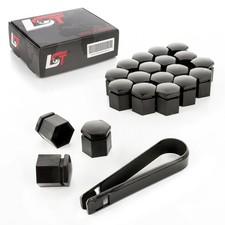 20x Radschraubenkappen Abdeckkappen Radmuttern Set 17 mm schwarz für HONDA