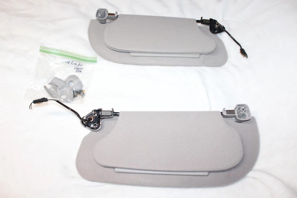 98-05 Lincoln TOWN CAR Parasoles dobles con clips parasol LUCES Gris LIMPIO Foto 3 de 4