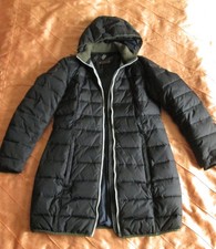 TOM TAILOR DENIM DAMEN BASIC DAUNEN KAPUZE SPORTLICHER STEPPMANTEL SCHWARZ XL 42