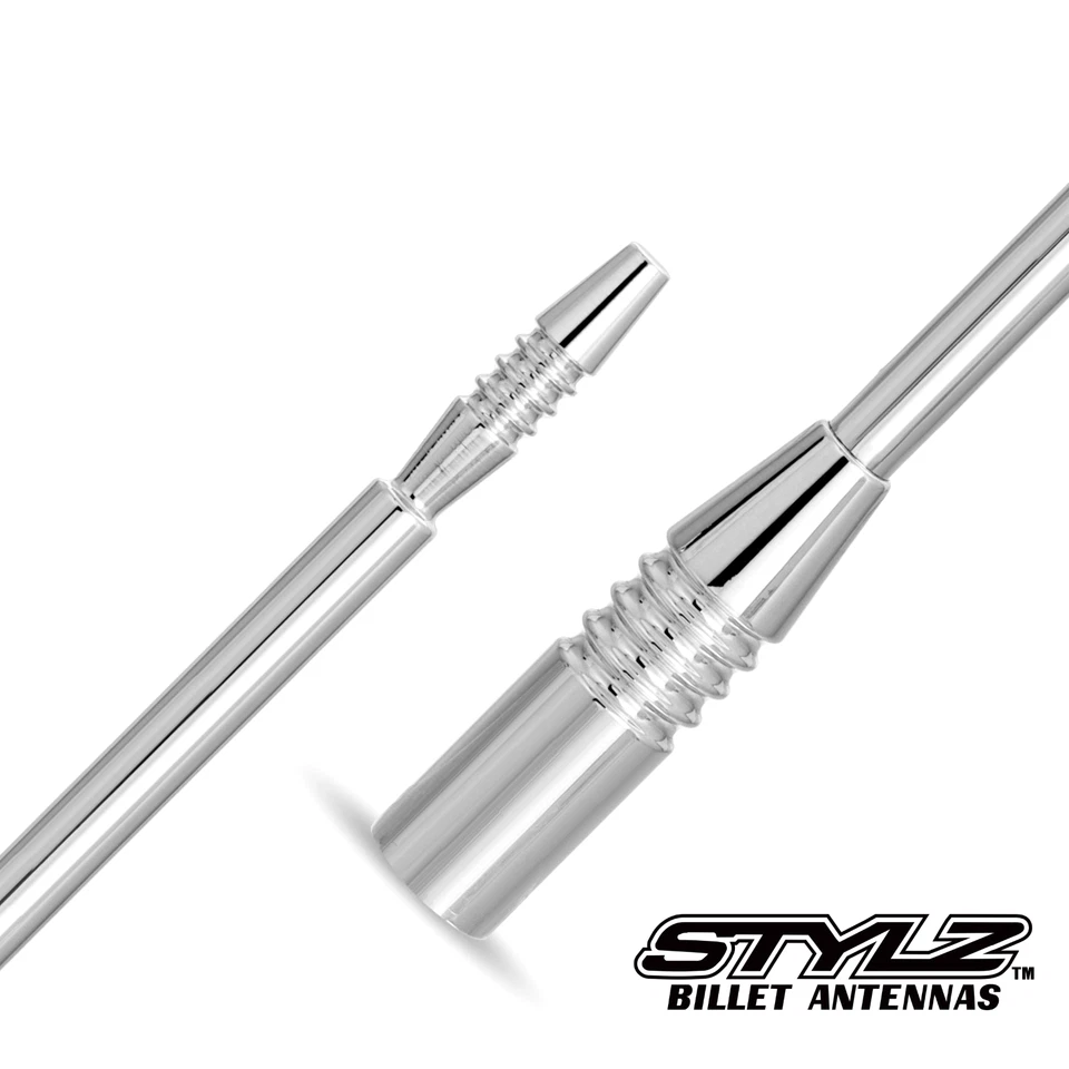 ANTENA BILLET CROMADA STYLZ 6" PARA CAMIONETA FORD F150 F250 F350 1980 a 2026 Foto 3 de 3