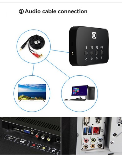Adaptateur Audio Compatible Bluetooth Réception-Envoi 2 en 1 Envoi Un-Trois - Photo 4/12