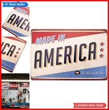 Retro Metal Tin Sign 12 x 8 Inch Made in America Vintage Wall Decor Bar
