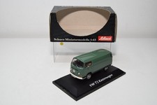 B68 1:43 SCHUCO 03211 3211 VW VOLKSWAGEN T2 TRANSPORTER KASTENWAGEN GREEN MIB