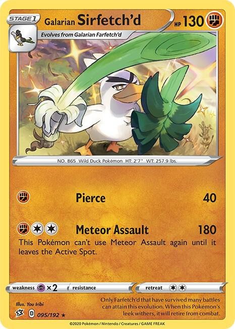 Galarian Sirfetch'd HOLO LP #95 SWSH02: Rebel Clash PKM