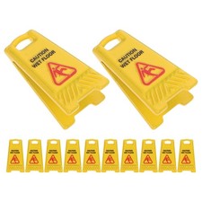 12 Pcs Tiny Wet Floor Sign Realistic Dollhouse Caution Warning Signs