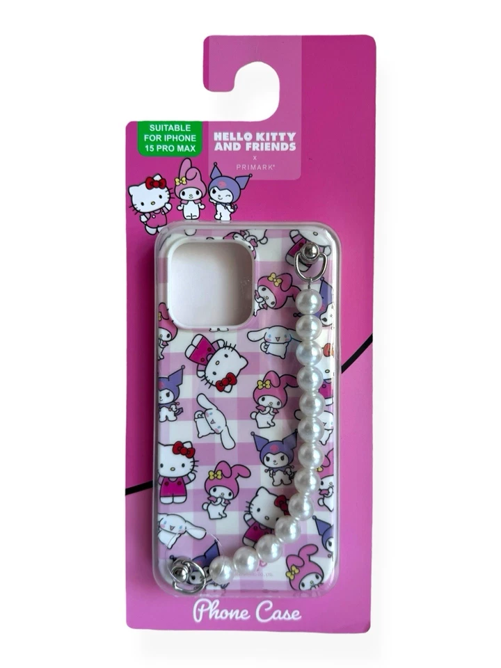 Official Sanrio Hello Kitty & Friends iPhone 15 Pro Max Case with Pearl Strap - Image 2 of 4