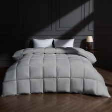 puredown Goose Feather Down Fiber Comforter King Size, Lightweight Cotton