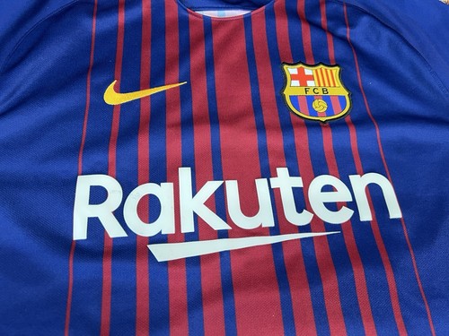 Nike FC Barcelona Men's 2017-2018 Messi 10 Home Soccer Jersey Size XL Authentic - Picture 7 of 16