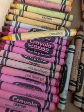 Vintage Crayola Crayons Binney Smith Lot (71) DANDELION BRICK RED PINK PIG +MORE