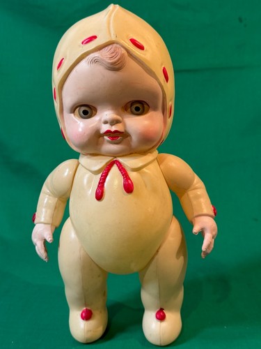 Large 12" Occupied Japan Celluloid Jointed Dressed Baby Doll Toy Figure