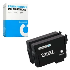 2PK T220XL 220XL Black Ink Cartridges Fits Epson Workforce WF2630 WF2650 WF2660