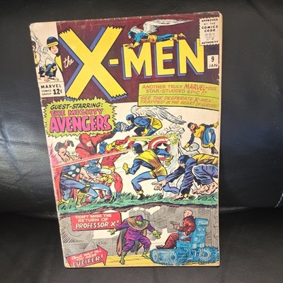 Marvel Comics The X-Men #9 Key Issue Silver Age 1965 Enter, The Avengers!