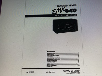 Yamaha Emx 640 Service Manual  Digital