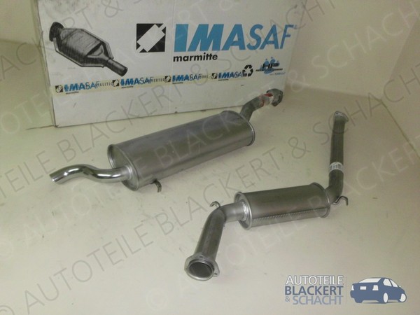 Imasaf Auspuffset Mitteltopf + Endtopf für Alfa 164 2.0I Twin Spark 1987-1990-image